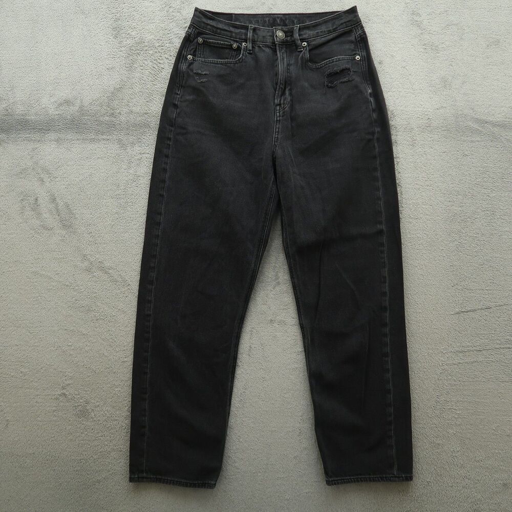 American Eagle Jeans Womens 8R Highest-Rise 90's Boyfriend 28" Inseam Distressed